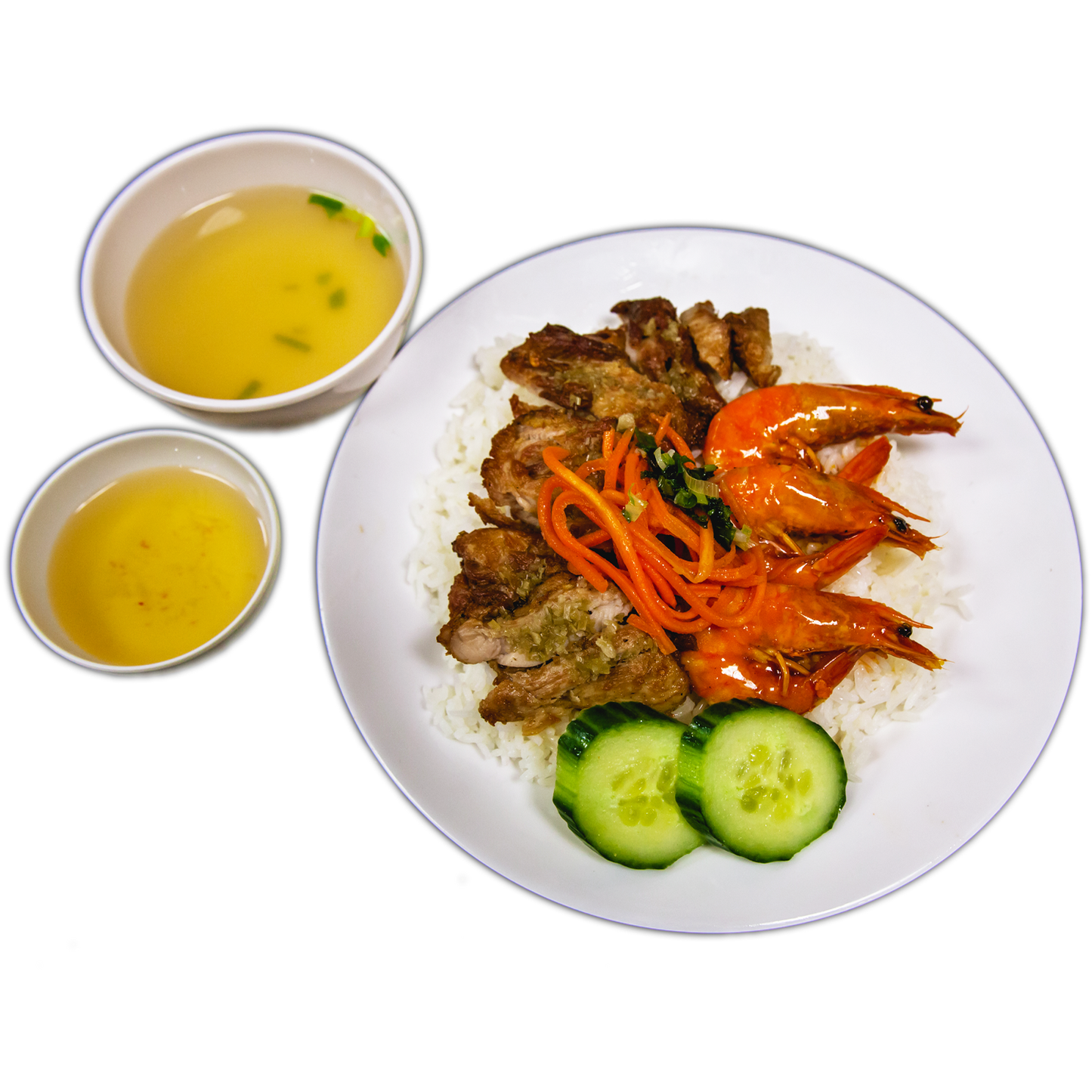 R11. Lemongrass Chicken & Prawn on Rice